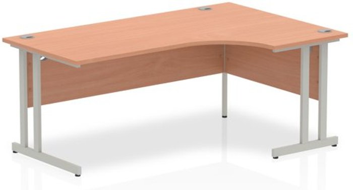 Office Monster | Impulse Impulse Cantilever 1800 Right Hand Crescent Desk Beech Impulse Impulse Cantilever 1800 Right Hand Crescent Desk Beech