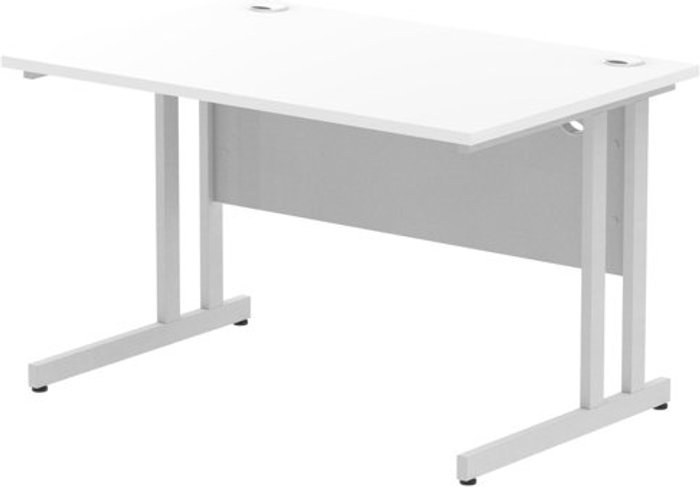 Office Monster | Impulse Impulse Cantilever 1200 Rectangle Desk White Impulse Impulse Cantilever 1200 Rectangle Desk White