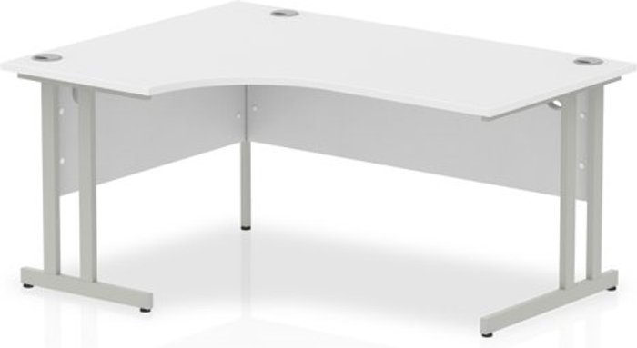 Office Monster | Impulse Impulse Cantilever 1600 Left Hand Crescent Desk White Impulse Impulse Cantilever 1600 Left Hand Crescent Desk White