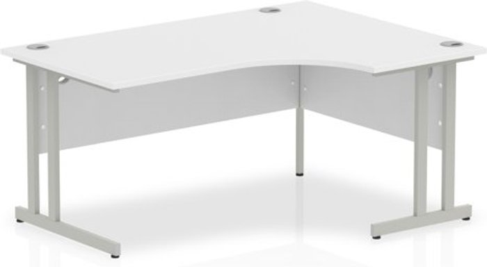 Office Monster | Impulse Impulse Cantilever 1600 Right Hand Crescent Desk White Impulse Impulse Cantilever 1600 Right Hand Crescent Desk White