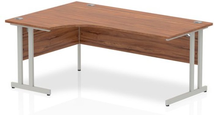 Office Monster | Impulse Impulse Cantilever 1800 Left Hand Crescent Desk Walnut Impulse Impulse Cantilever 1800 Left Hand Crescent Desk Walnut