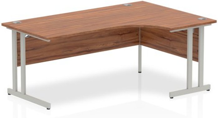 Office Monster | Impulse Impulse Cantilever 1800 Right Hand Crescent Desk Walnut Impulse Impulse Cantilever 1800 Right Hand Crescent Desk Walnut