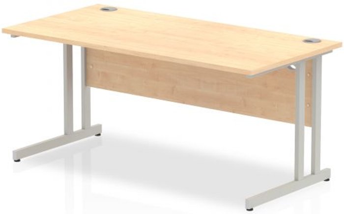 Office Monster | Impulse Impulse Cantilever 1600 Rectangle Desk Maple Impulse Impulse Cantilever 1600 Rectangle Desk Maple