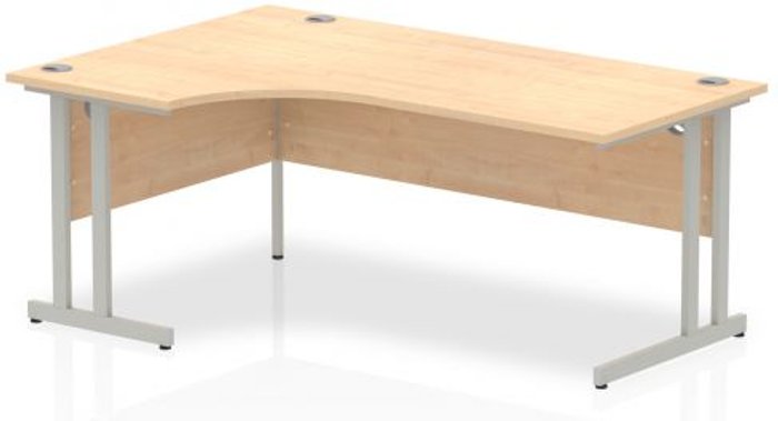 Office Monster | Impulse Impulse Cantilever 1800 Left Hand Crescent Desk Maple Impulse Impulse Cantilever 1800 Left Hand Crescent Desk Maple