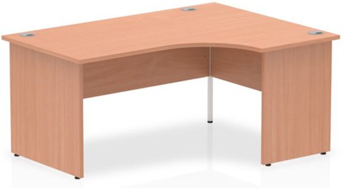 Office Monster | Impulse Impulse Panel End 1600 Right Hand Crescent Desk Beech Impulse Impulse Panel End 1600 Right Hand Crescent Desk Beech