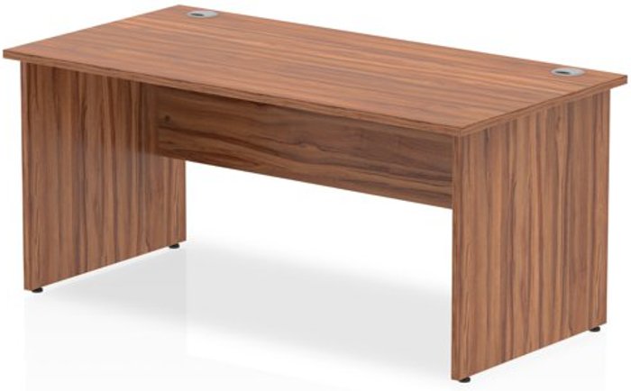 Office Monster | Impulse Impulse Panel End 1600 Rectangle Desk Walnut Impulse Impulse Panel End 1600 Rectangle Desk Walnut