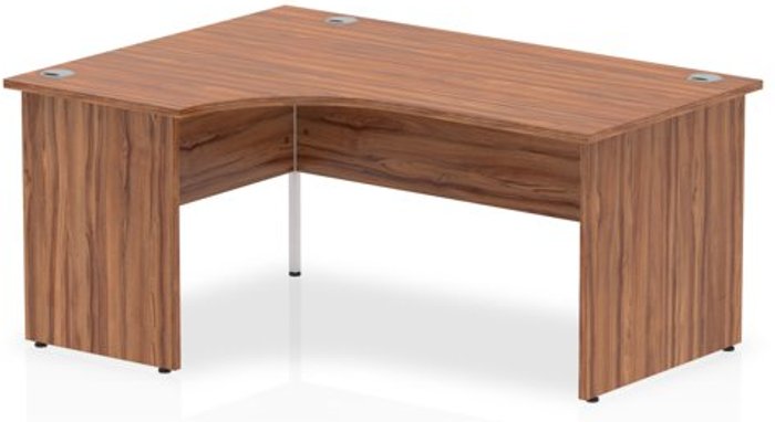Office Monster | Impulse Impulse Panel End 1600 Left Hand Crescent Desk Walnut Impulse Impulse Panel End 1600 Left Hand Crescent Desk Walnut