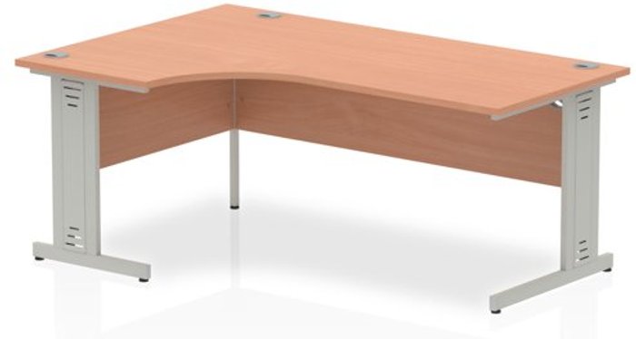 Office Monster | Impulse Impulse Cable Managed 1800 Left Hand Crescent Desk Beech Impulse Impulse Cable Managed 1800 Left Hand Crescent Desk Beech