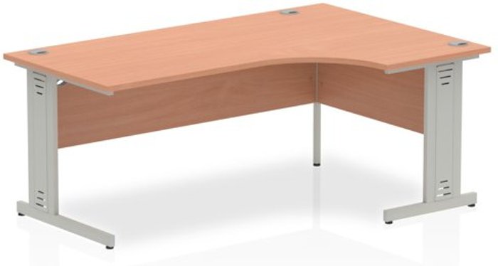 Office Monster | Impulse Impulse Cable Managed 1800 Right Hand Crescent Desk Beech Impulse Impulse Cable Managed 1800 Right Hand Crescent Desk Beech