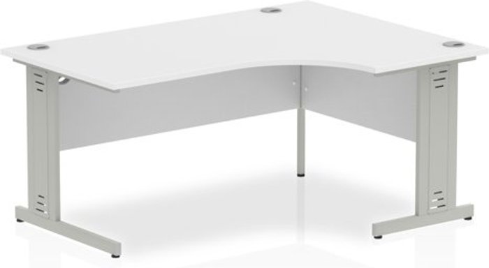 Office Monster | Impulse Impulse Cable Managed 1600 Right Hand Crescent Desk White Impulse Impulse Cable Managed 1600 Right Hand Crescent Desk White
