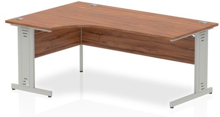 Office Monster | Impulse Impulse Cable Managed 1800 Left Hand Crescent Desk Walnut Impulse Impulse Cable Managed 1800 Left Hand Crescent Desk Walnut