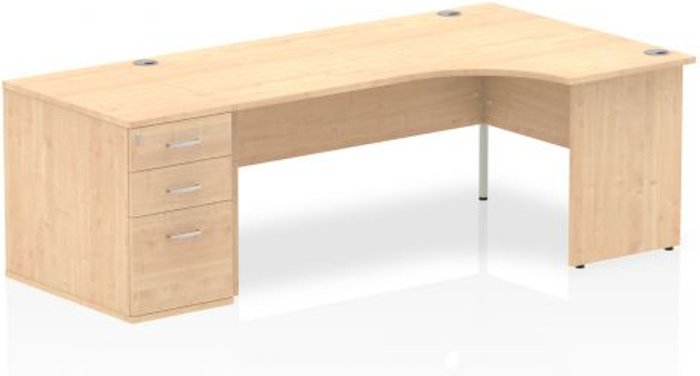 Office Monster | Impulse Impulse 1800 Right Hand Panel End Workstation 800 Pedestal Bundle Maple Impulse Impulse 1800 Right Hand Panel End Workstation 800 Pedestal Bundle Maple