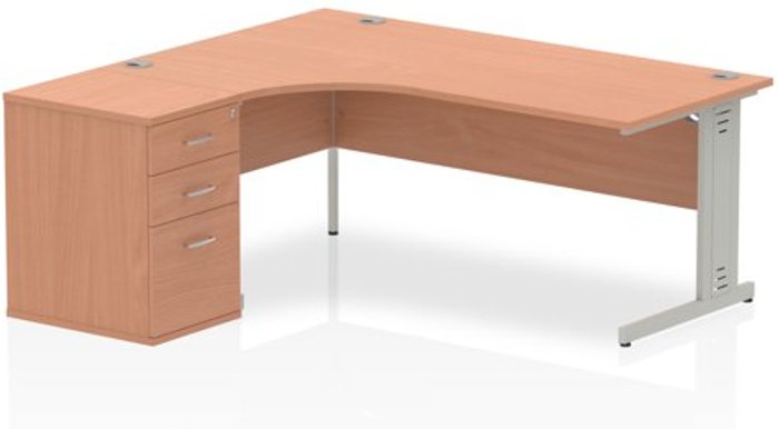 Office Monster | Impulse Impulse 1800 Left Hand Wire Managed Workstation 600 Pedestal Bundle Beech Impulse Impulse 1800 Left Hand Wire Managed Workstation 600 Pedestal Bundle Beech