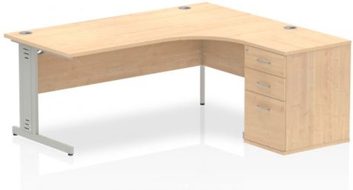 Office Monster | Impulse Impulse 1800 Right Hand Wire Managed Workstation 600 Pedestal Bundle Maple Impulse Impulse 1800 Right Hand Wire Managed Workstation 600 Pedestal Bundle Maple