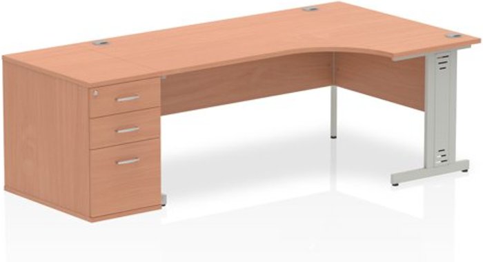 Office Monster | Impulse Impulse 1800 Right Hand Wire Managed Workstation 800 Pedestal Bundle Beech Impulse Impulse 1800 Right Hand Wire Managed Workstation 800 Pedestal Bundle Beech