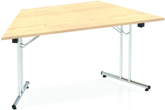 Office Monster | Impulse Impulse Folding Trapezium Table 1600 Maple Impulse Impulse Folding Trapezium Table 1600 Maple