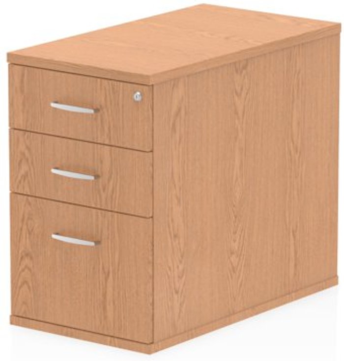 Office Monster | Impulse Impulse 800 Desk High Pedestal 3 Drawer Oak Impulse Impulse 800 Desk High Pedestal 3 Drawer Oak