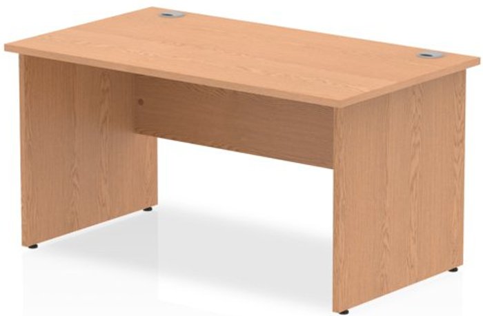 Office Monster | Impulse Impulse Panel End 1400 Rectangle Desk Oak Impulse Impulse Panel End 1400 Rectangle Desk Oak