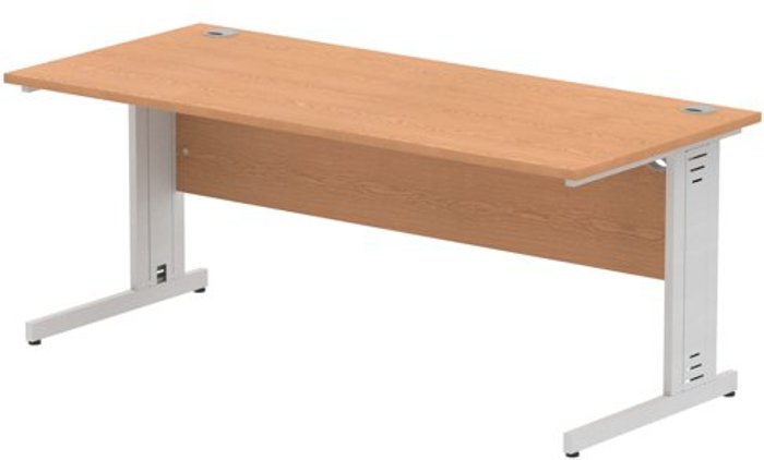 Office Monster | Impulse Impulse Cable Managed 1800 Rectangle Desk Oak Impulse Impulse Cable Managed 1800 Rectangle Desk Oak