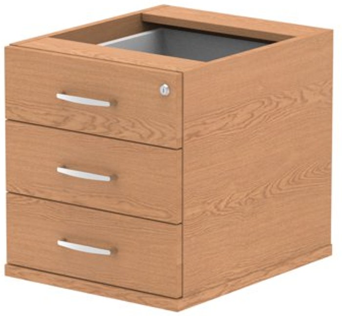 Office Monster | Impulse Impulse Fixed Pedestal 3 Drawer Oak Impulse Impulse Fixed Pedestal 3 Drawer Oak
