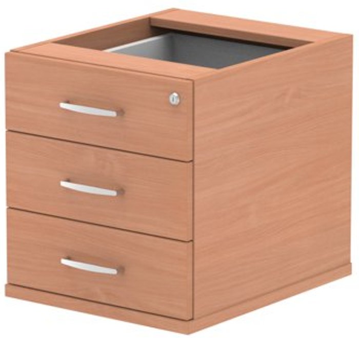 Office Monster | Impulse Impulse Fixed Pedestal 3 Drawer Beech Impulse Impulse Fixed Pedestal 3 Drawer Beech
