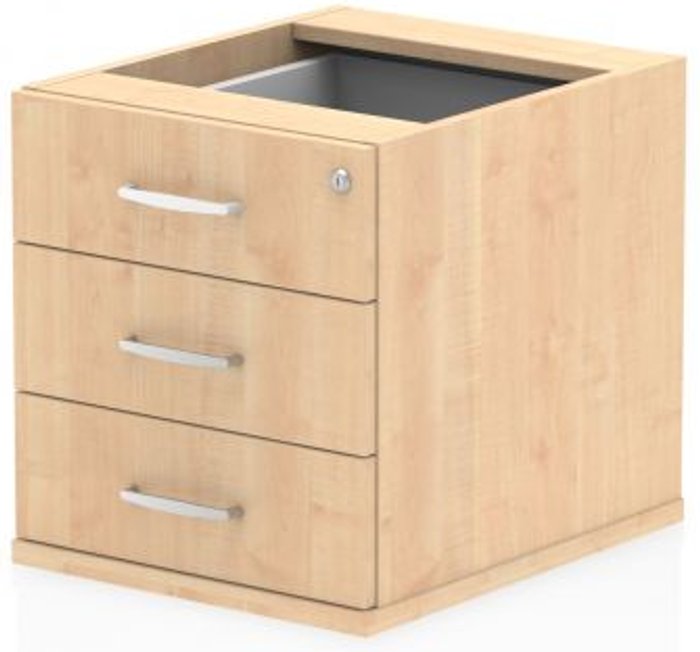 Office Monster | Impulse Impulse Fixed Pedestal 3 Drawer Maple Impulse Impulse Fixed Pedestal 3 Drawer Maple