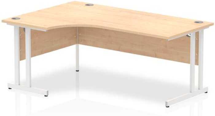 Office Monster | Impulse Impulse 1000/600 Rectangle White Cantilever Leg Desk Oak Impulse Impulse 1000/600 Rectangle White Cantilever Leg Desk Oak