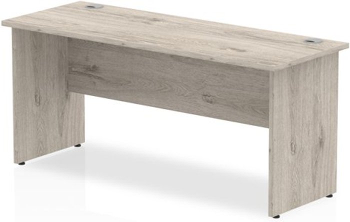 Office Monster | Impulse Impulse 1600/600 Rectangle Panel End Leg Desk Grey Oak Impulse Impulse 1600/600 Rectangle Panel End Leg Desk Grey Oak