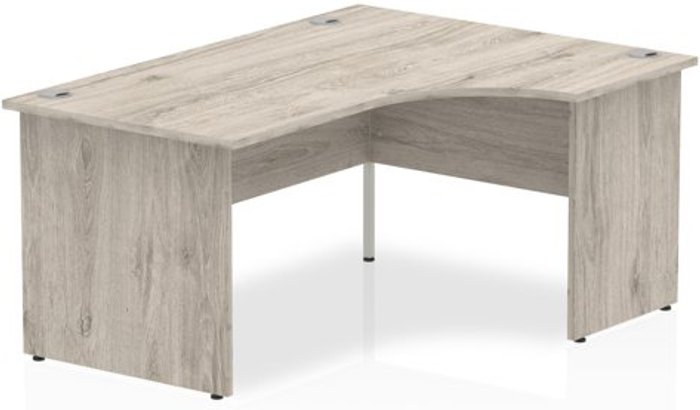 Office Monster | Impulse Impulse Panel End 1600 Right Hand Crescent Desk Grey Oak Impulse Impulse Panel End 1600 Right Hand Crescent Desk Grey Oak