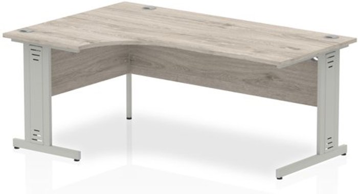 Office Monster | Impulse Impulse Cable Managed 1800 Left Hand Crescent Desk Grey Oak Impulse Impulse Cable Managed 1800 Left Hand Crescent Desk Grey Oak