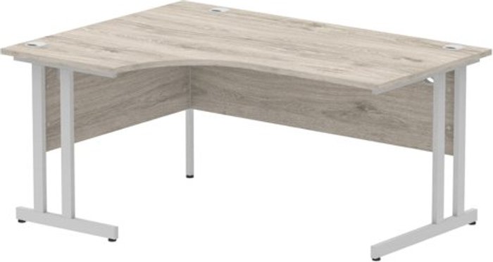 Office Monster | Impulse Impulse Cable Managed 1600 Left Hand Crescent Desk Grey Oak Impulse Impulse Cable Managed 1600 Left Hand Crescent Desk Grey Oak