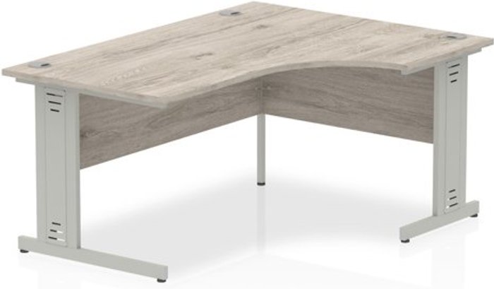 Office Monster | Impulse Impulse Cable Managed 1600 Right Hand Crescent Desk Grey Oak Impulse Impulse Cable Managed 1600 Right Hand Crescent Desk Grey Oak