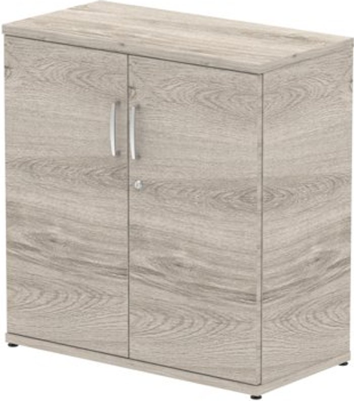 Office Monster | Impulse Impulse 800mm Cupboard Grey Oak Impulse Impulse 800mm Cupboard Grey Oak