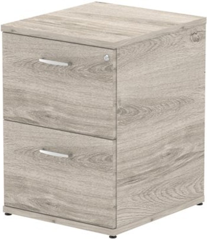 Office Monster | Impulse Impulse Filing Cabinet 2 Drawer Grey Oak Impulse Impulse Filing Cabinet 2 Drawer Grey Oak