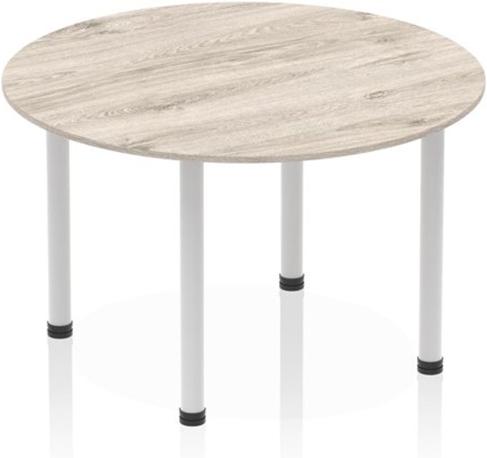 Office Monster | Impulse Impulse 1200 round Meeting Table Grey Oak Impulse Impulse 1200 round Meeting Table Grey Oak