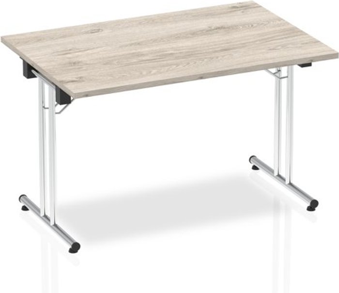 Office Monster | Impulse Impulse 1200 Folding Rectangular Table Grey Oak Impulse Impulse 1200 Folding Rectangular Table Grey Oak