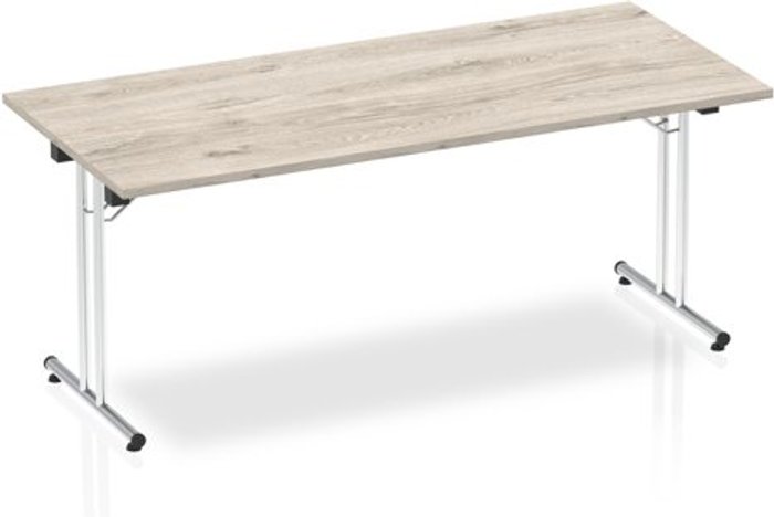 Office Monster | Impulse Impulse 1800 Folding Rectangular Table Grey Oak Impulse Impulse 1800 Folding Rectangular Table Grey Oak