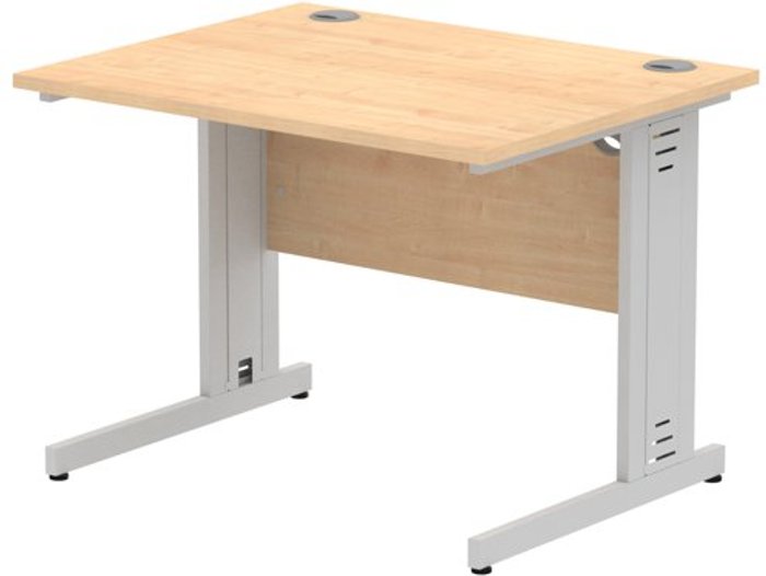 Office Monster | Impulse Impulse Cable Managed 1000 Rectangle Desk Maple Impulse Impulse Cable Managed 1000 Rectangle Desk Maple