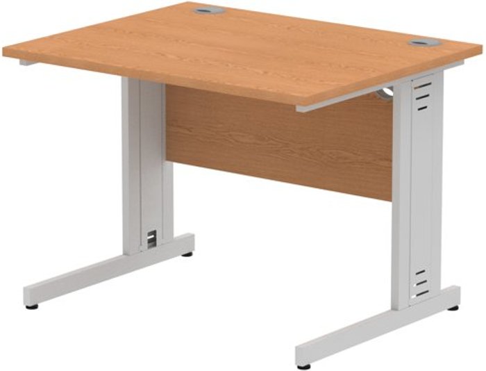 Office Monster | Impulse Impulse Cable Managed 1000 Rectangle Desk Oak Impulse Impulse Cable Managed 1000 Rectangle Desk Oak