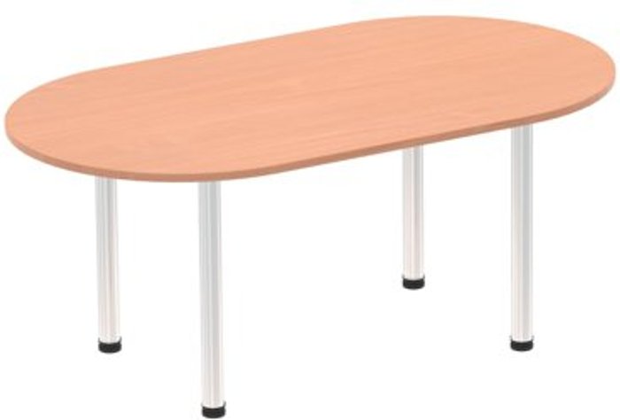 Office Monster | Impulse Impulse 1800mm Boardroom Table Beech Top Brushed Aluminium Post Leg Impulse Impulse 1800mm Boardroom Table Beech Top Brushed Aluminium Post Leg