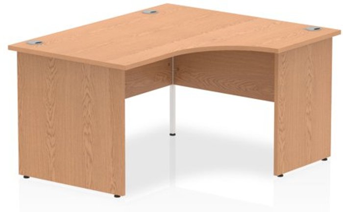 Office Monster | Impulse Impulse 1400mm Right Crescent Desk Oak Top Panel End Leg Impulse Impulse 1400mm Right Crescent Desk Oak Top Panel End Leg