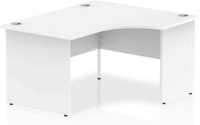 Office Monster | Impulse Impulse 1400mm Right Crescent Desk White Top Panel End Leg Impulse Impulse 1400mm Right Crescent Desk White Top Panel End Leg