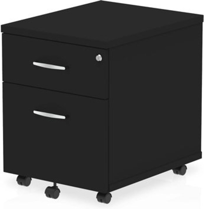 Office Monster | Impulse Impulse 2 Drawer Mobile Pedestal Black Impulse Impulse 2 Drawer Mobile Pedestal Black