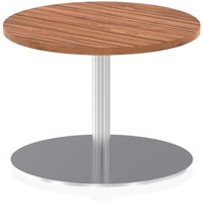 Office Monster | Impulse Italia Poseur Table Round 600 Top 475 High Walnut Impulse Italia Poseur Table Round 600 Top 475 High Walnut