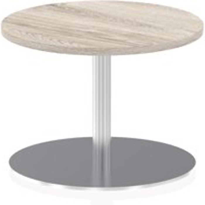 Office Monster | Impulse Italia Poseur Table Round 600 Top 475 High Grey Oak Impulse Italia Poseur Table Round 600 Top 475 High Grey Oak