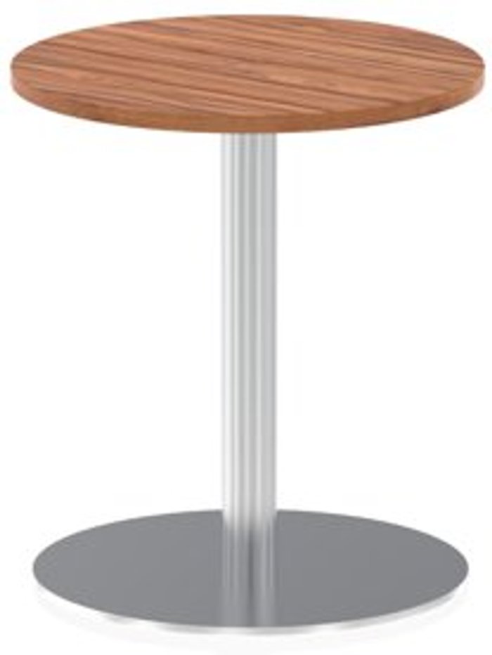 Office Monster | Impulse Italia Poseur Table Round 600 Top 725 High Walnut Impulse Italia Poseur Table Round 600 Top 725 High Walnut