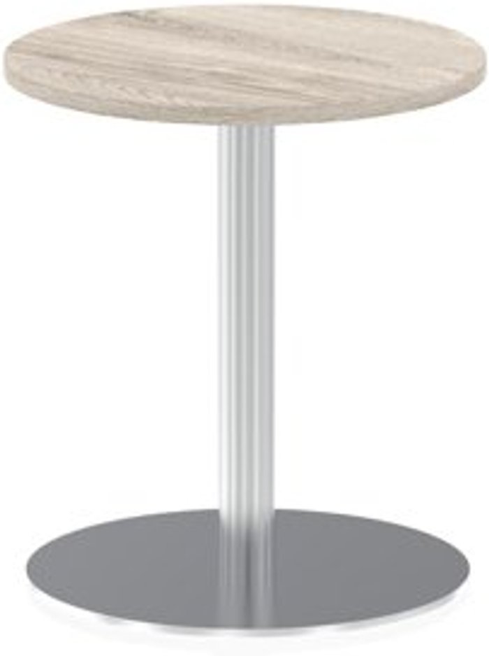 Office Monster | Impulse Italia Poseur Table Round 600 Top 725 High Grey Oak Impulse Italia Poseur Table Round 600 Top 725 High Grey Oak