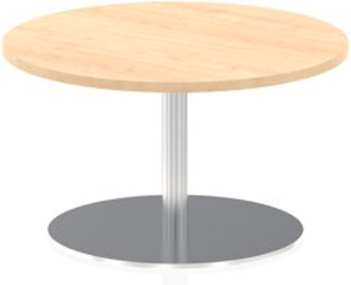 Office Monster | Italia Italia 800mm Poseur Round Table Maple Top 475mm High Leg Italia Italia 800mm Poseur Round Table Maple Top 475mm High Leg