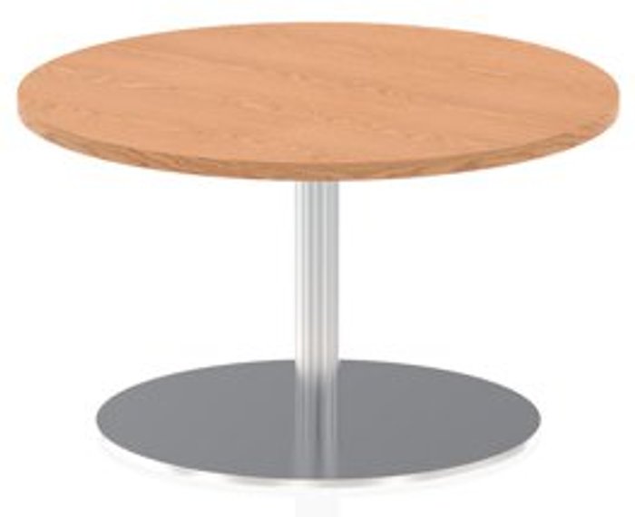 Office Monster | Italia Italia 800mm Poseur Round Table Oak Top 475mm High Leg Italia Italia 800mm Poseur Round Table Oak Top 475mm High Leg
