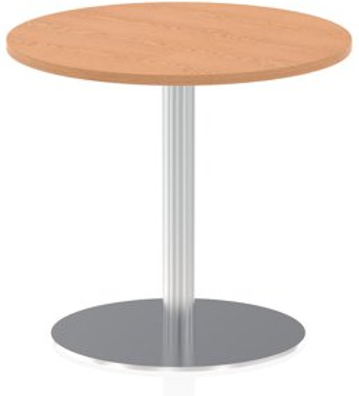 Office Monster | Italia Italia 800mm Poseur Round Table Oak Top 725mm High Leg Italia Italia 800mm Poseur Round Table Oak Top 725mm High Leg